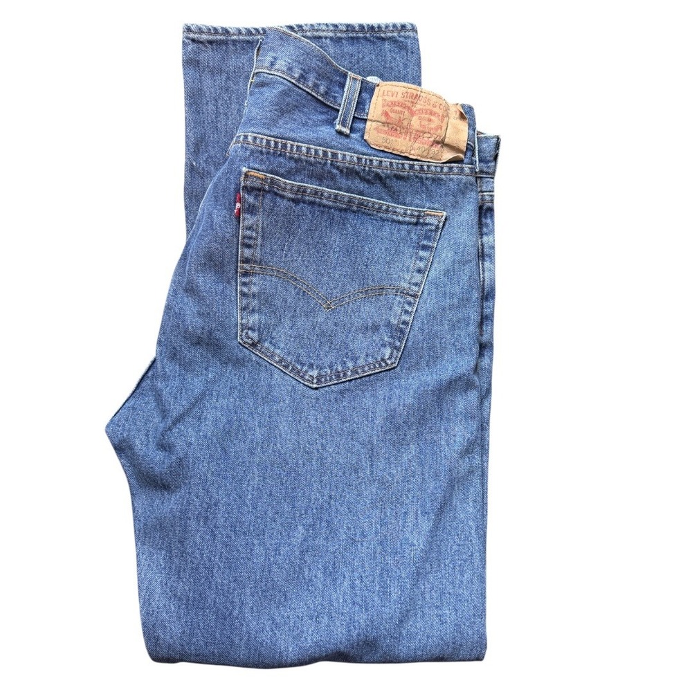 Levi's‎ 501 Jeans Mens Blue Denim Straight Leg Classic Casual Pants 40 x 32